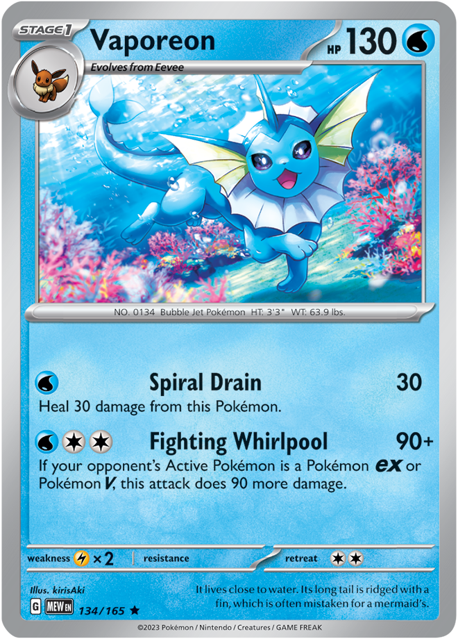 Vaporeon 134/165