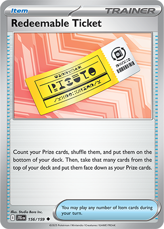 Redeemable Ticket 156/159