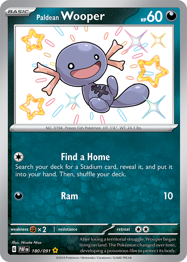 Paldean Wooper 180/091 (Shiny Rare)