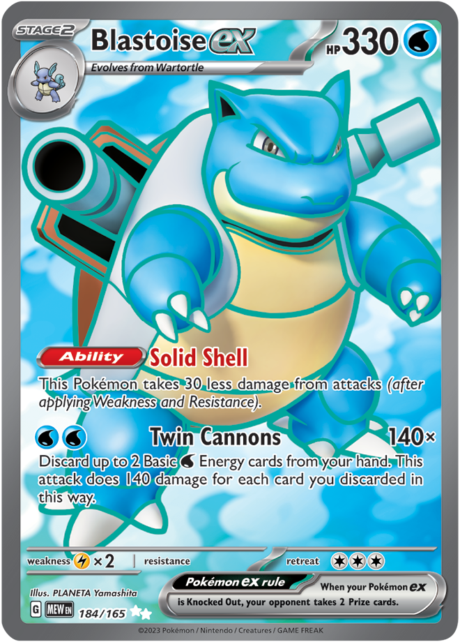 Blastoise ex 184/165 (Ultra Rare)