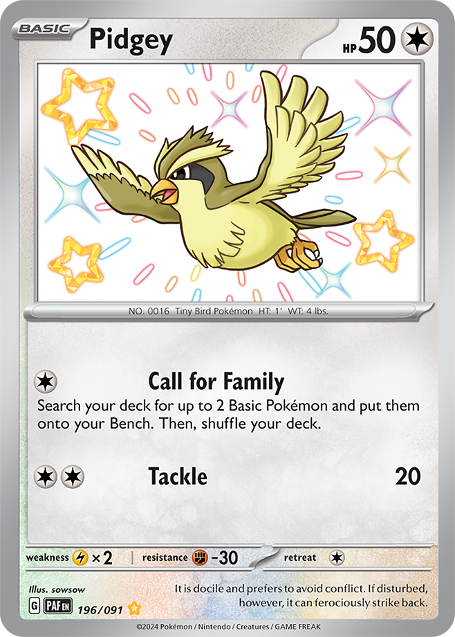 Pidgey 196/091 (Shiny Rare)