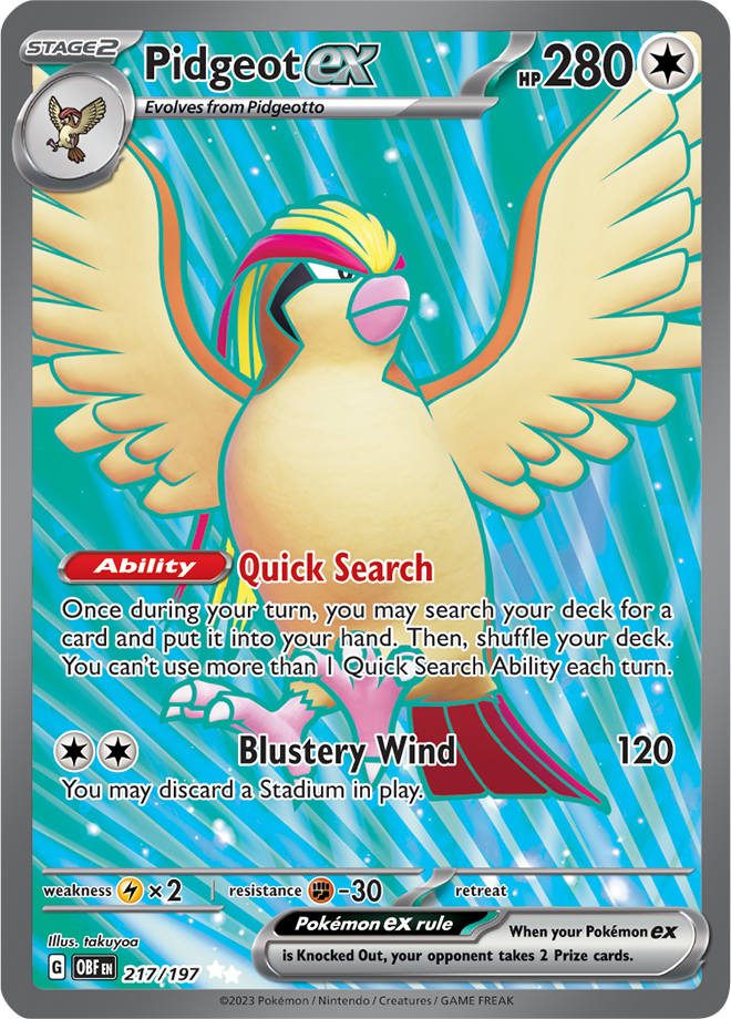 Pidgeot ex 217/197 (Ultra Rare)