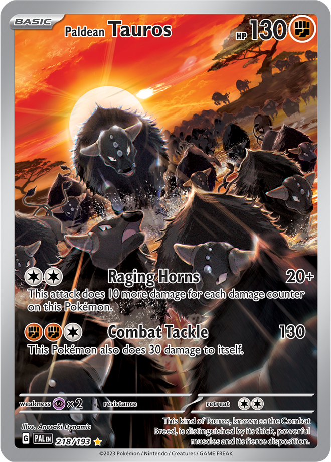 Paldean Tauros 218/193 (Illustration Rare)