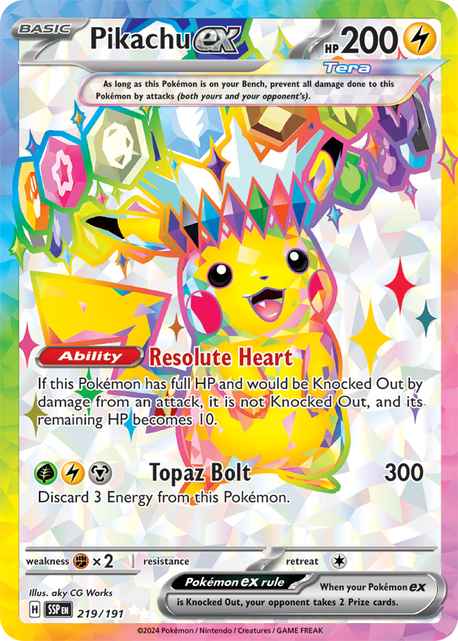 Pikachu ex 219/191 (Ultra Rare)