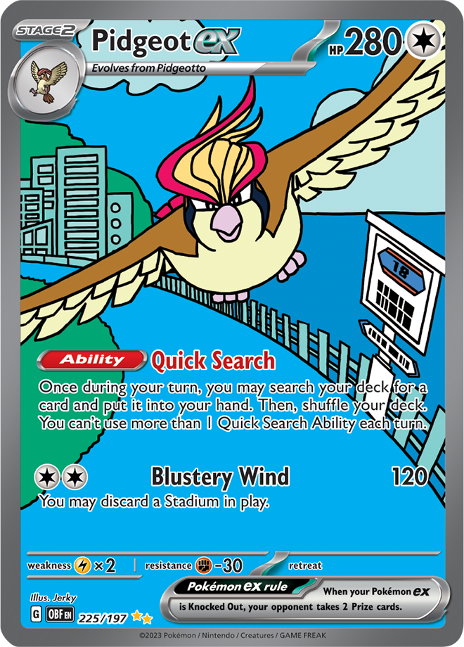 Pidgeot ex 225/197 (Special Illustration Rare)