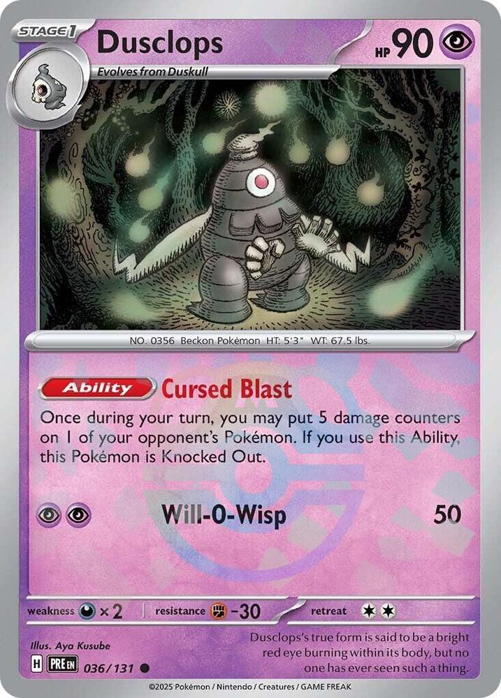 Dusclops 036/131 (Master Ball Pattern)