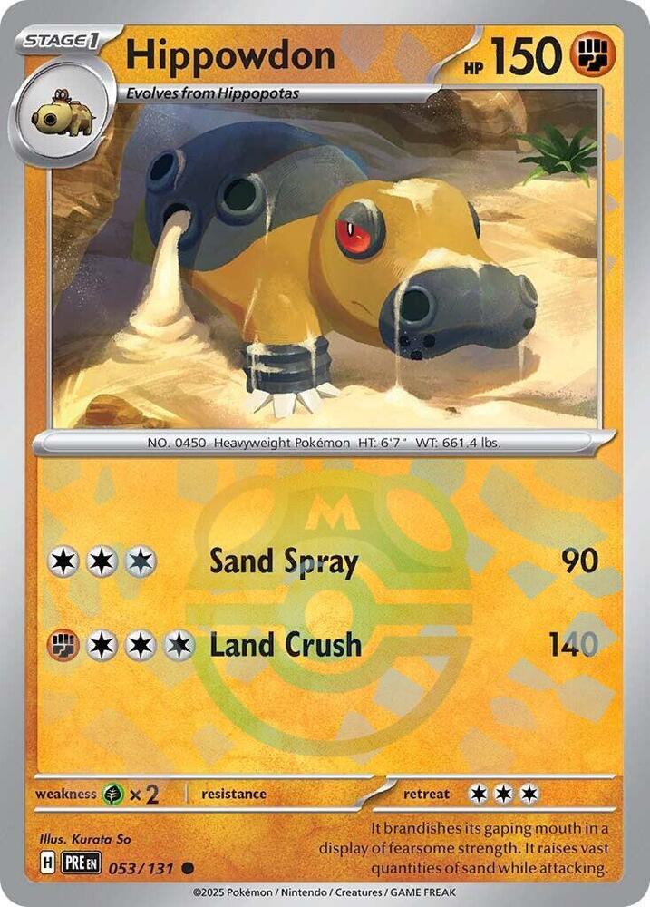 Hippowdon 053/131 (Master Ball Pattern)