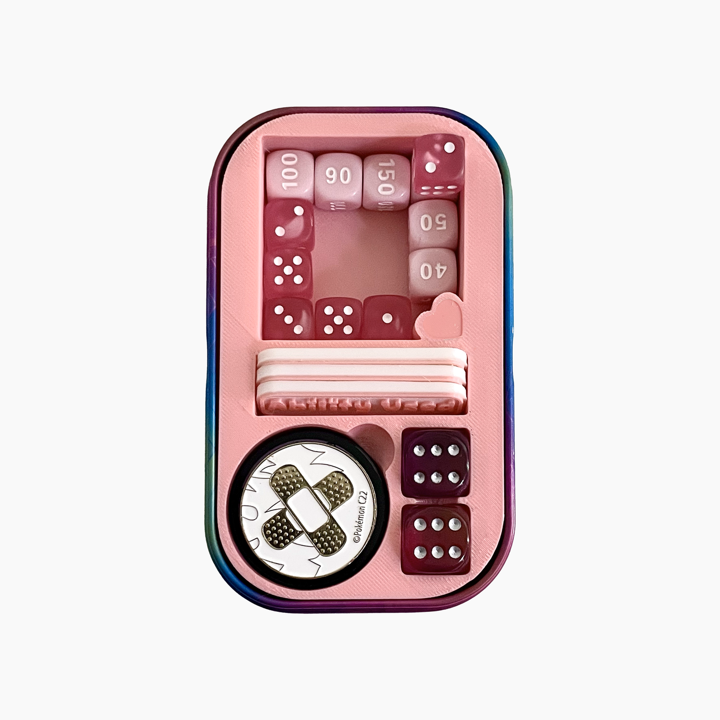 Dice/coin box corazón (inserto para lata)