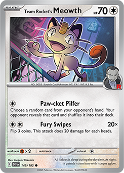Team Rocket's Meowth 149/182
