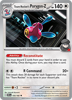 Team Rocket's Porygon-Z 155/182