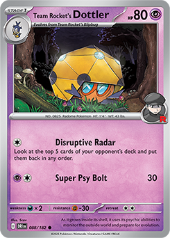 Team Rocket's Dottler 088/182