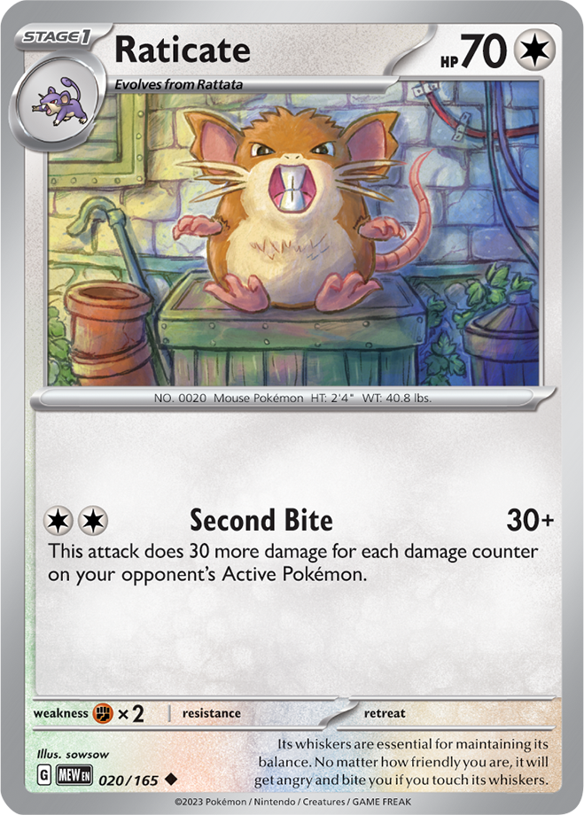 Raticate 020/165