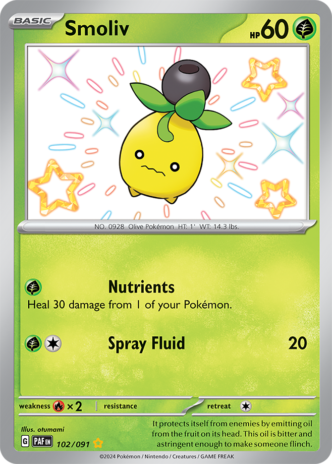 Smoliv 102/091 (Shiny Rare)
