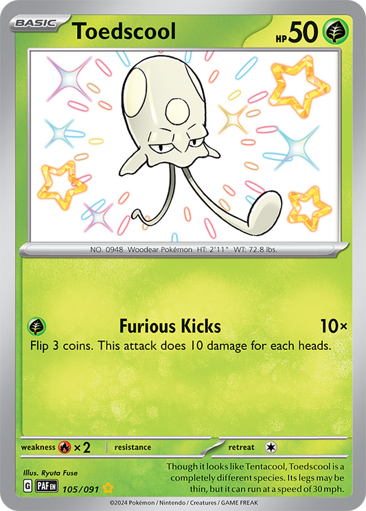 Toedscool 105/091 (Shiny Rare)