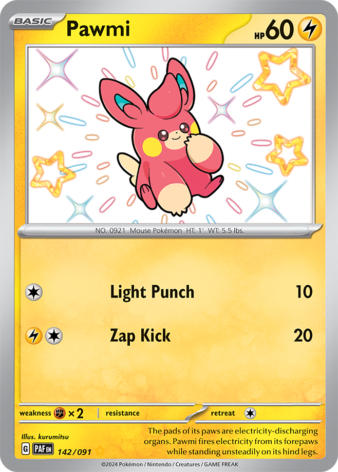 Pawmi 142/091 (Shiny Rare)