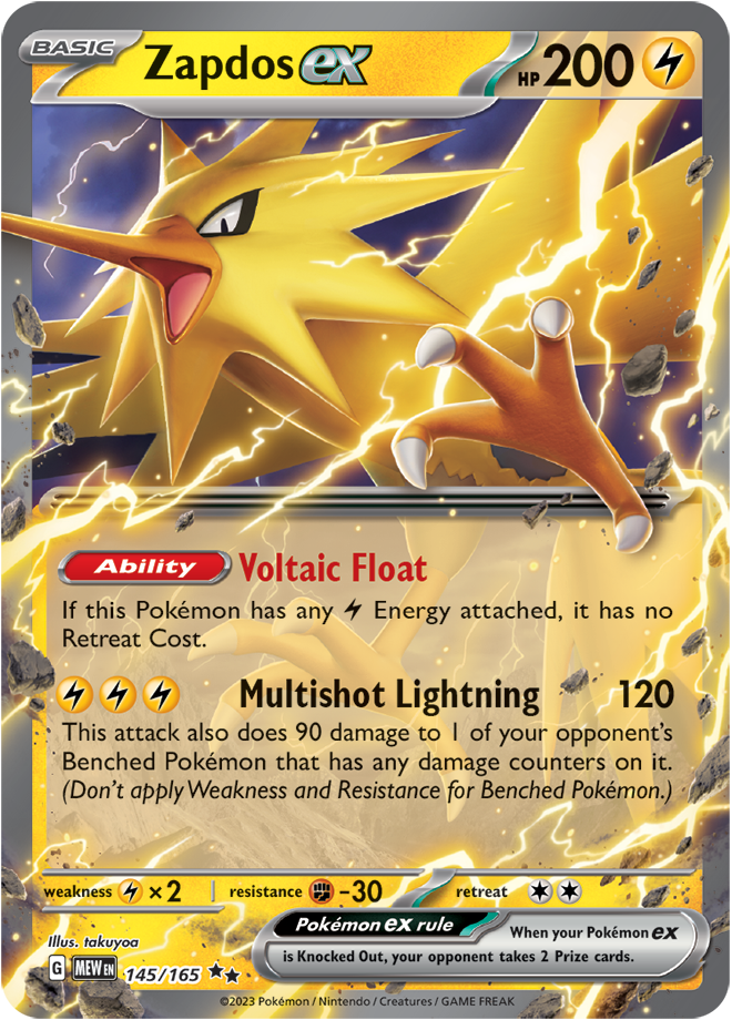 Zapdos ex 145/165