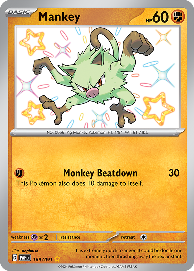Mankey 169/091 (Shiny Rare)