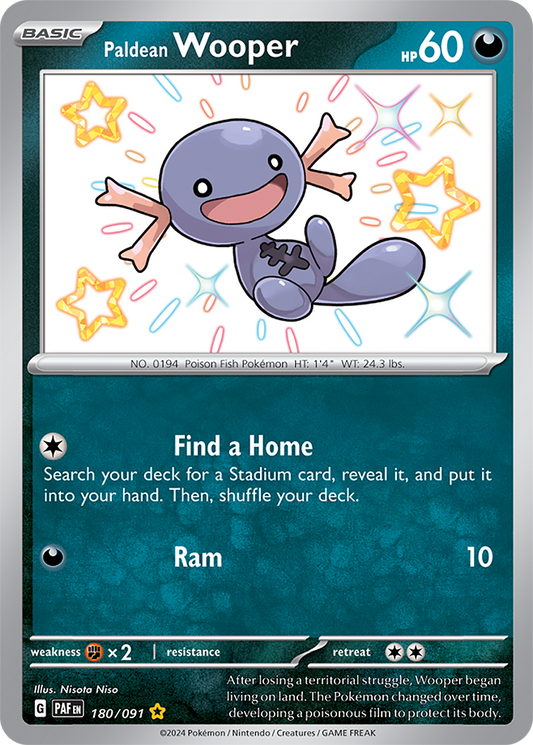 Paldean Wooper 180/091 (Shiny Rare)