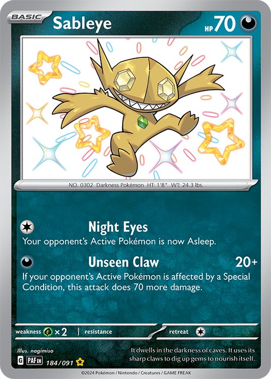 Sableye 184/091 (Shiny Rare)