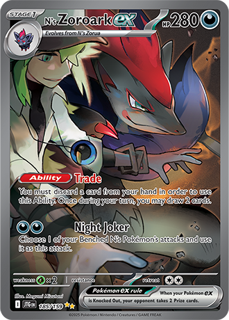 N's Zoroark ex 185/159 Special Illustration Rare