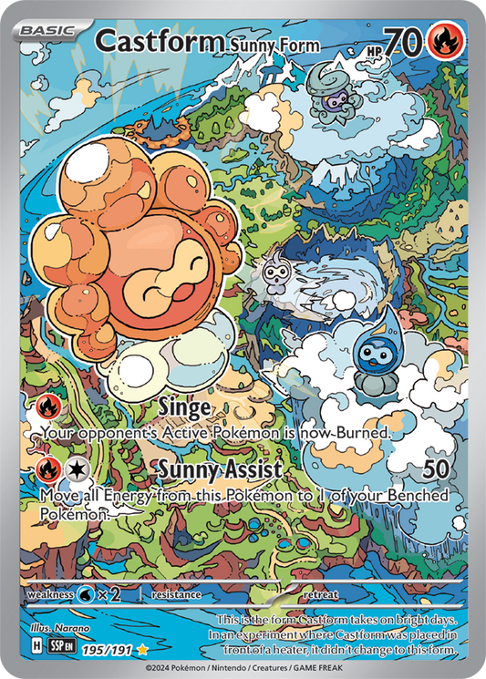 Castform Sunny Form 195/191 (Illustration Rare)