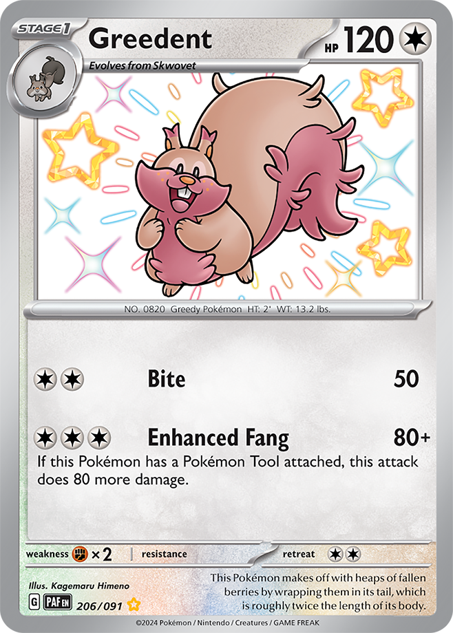 Greedent 206/091 (Shiny Rare)