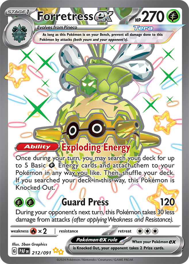 Forretress ex 212/091 (Shiny Ultra Rare)