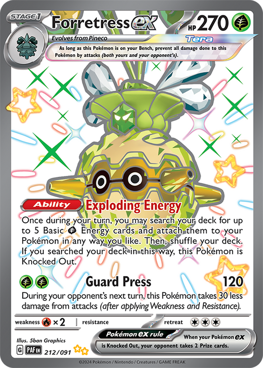 Forretress ex 212/091 (Shiny Ultra Rare)