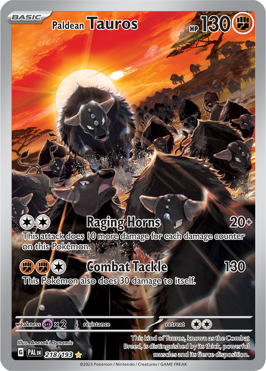 Paldean Tauros 218/193 (Illustration Rare)