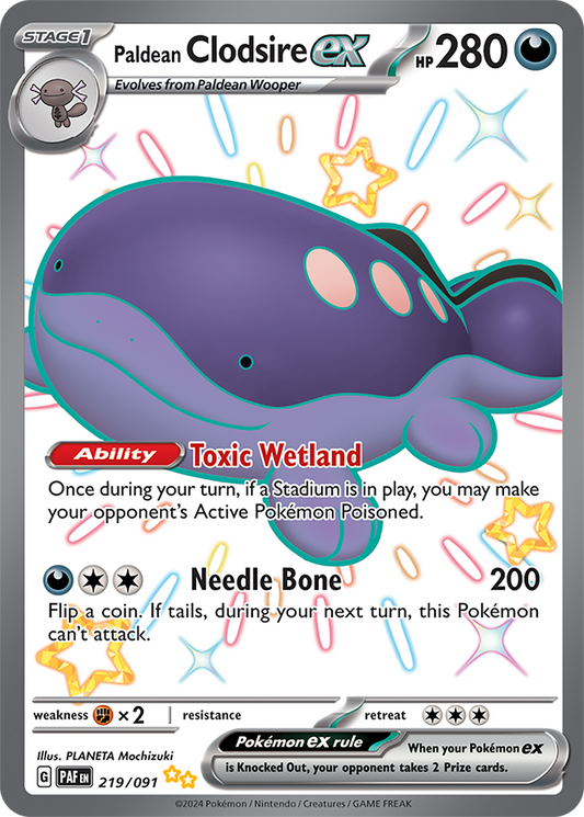Paldean Clodsire ex 219/091 (Shiny Ultra Rare)