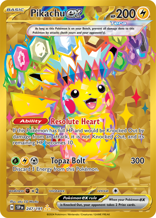 Pikachu ex 247/191 (Hyper Rare)