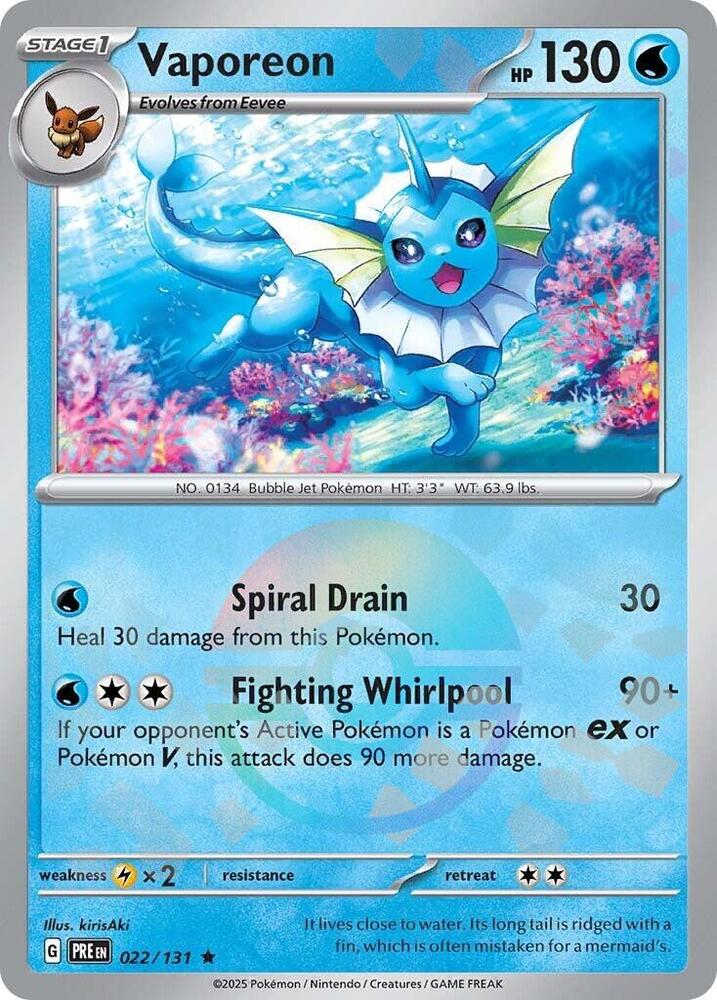 Vaporeon 022/131 (Poke Ball Pattern)