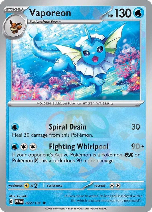 Vaporeon 022/131 (Master Ball Pattern)