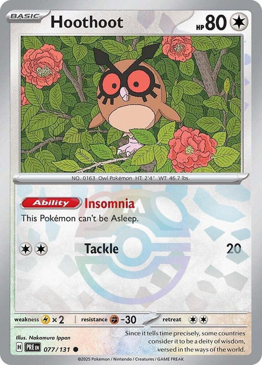 Hoothoot 077/131 (Master Ball Pattern)