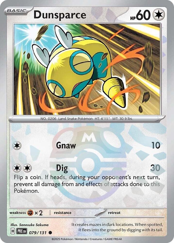 Dunsparce 079/131 (Master Ball Pattern)