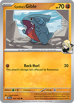 Cynthia's Gible 102/182
