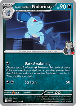 Team Rocket's Nidorina 115/182