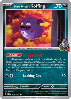 Team Rocket's Koffing 125/182