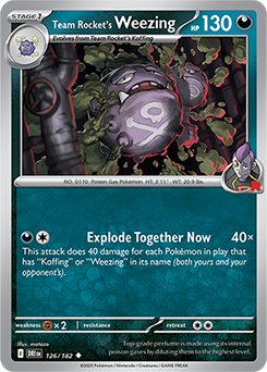 Team Rocket's Weezing 126/182