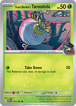 Team Rocket's Tarountula 019/182