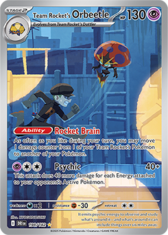 Team Rocket's Orbeetle 198/182 (Illustration Rare)