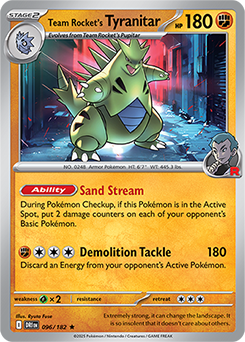 Team Rocket's Tyranitar 096/182