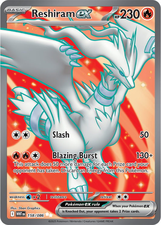 Reshiram ex 158/086  (Ultra Rare)
